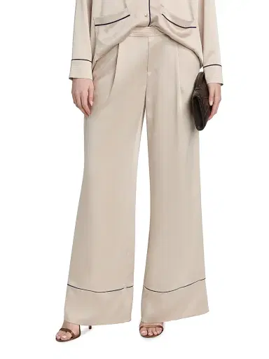 L'Agence Women's Tavia Satin Piped Trousers | Thumbnail 3 L'Agence Women's Tavia Satin Piped Trousers | Thumbnail 3