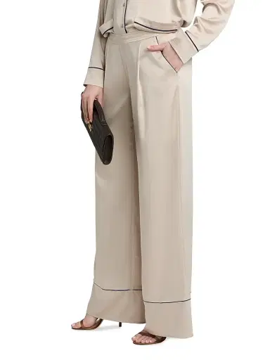L'Agence Women's Tavia Satin Piped Trousers | Thumbnail 4 L'Agence Women's Tavia Satin Piped Trousers | Thumbnail 4