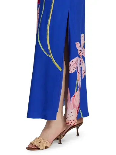 Milly Women's Vera Floral Strapless Maxi Dress - Blue Multi | Thumbnail 6 Milly Women's Vera Floral Strapless Maxi Dress - Blue Multi | Thumbnail 6