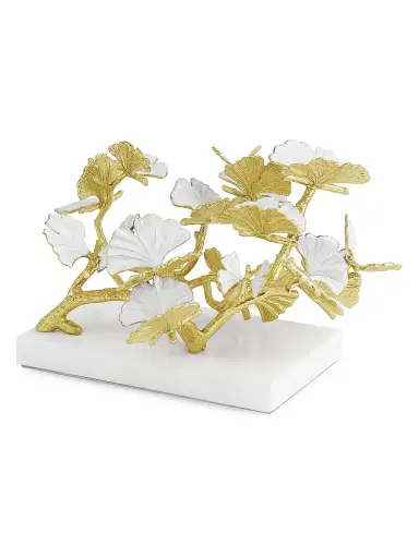 Michael Aram Butterfly Ginkgo Gold Brass & Marble Decorative Tree | Thumbnail 3 Michael Aram Butterfly Ginkgo Gold Brass & Marble Decorative Tree | Thumbnail 3
