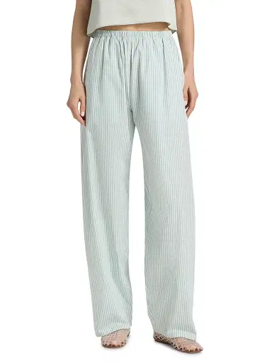 LESET Women's Yoshi Striped Cotton-Blend Wide-Leg Pants - Vert Stripe - Size XL | Thumbnail 3 LESET Women's Yoshi Striped Cotton-Blend Wide-Leg Pants - Vert Stripe - Size XL | Thumbnail 3