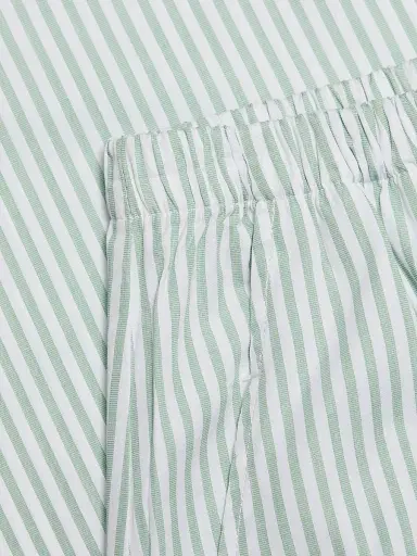 LESET Women's Yoshi Striped Cotton-Blend Wide-Leg Pants - Vert Stripe - Size XL | Thumbnail 7 LESET Women's Yoshi Striped Cotton-Blend Wide-Leg Pants - Vert Stripe - Size XL | Thumbnail 7