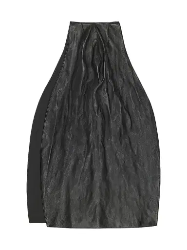 Givenchy Men's Maxi Bow Scarf in Leather - Black | Thumbnail 2 Givenchy Men's Maxi Bow Scarf in Leather - Black | Thumbnail 2