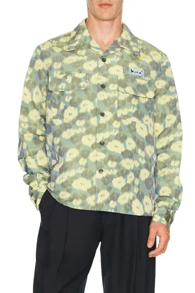 Marni Floral Double Pocket Button Down Shirt | Thumbnail 1 Marni Floral Double Pocket Button Down Shirt | Thumbnail 1