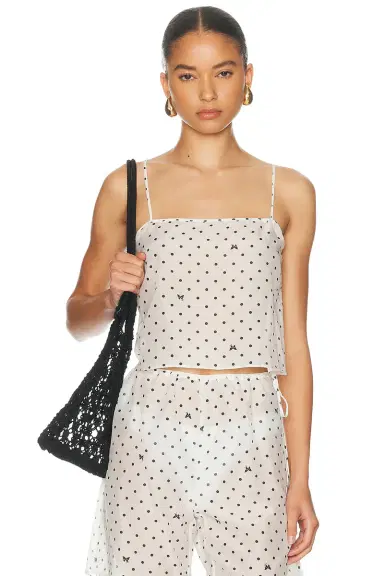 Kiki de Montparnasse Kiki Point Crop Top | Thumbnail 1 Kiki de Montparnasse Kiki Point Crop Top | Thumbnail 1