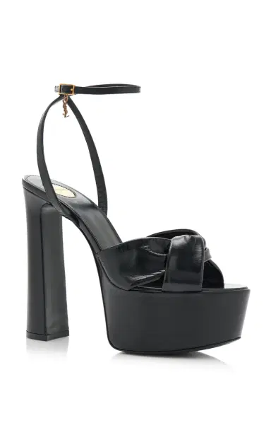 Saint Laurent Franciane Leather Platform Sandals | Thumbnail 4 Saint Laurent Franciane Leather Platform Sandals | Thumbnail 4