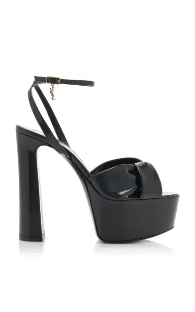 Saint Laurent Franciane Leather Platform Sandals | Thumbnail 1 Saint Laurent Franciane Leather Platform Sandals | Thumbnail 1