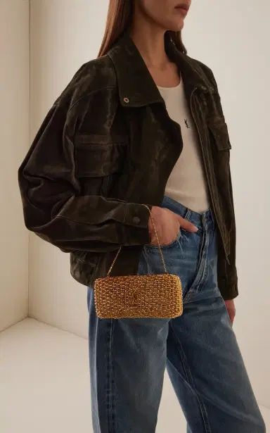 Saint Laurent Woven-Metal Evening Clutch | Thumbnail 2 Saint Laurent Woven-Metal Evening Clutch | Thumbnail 2