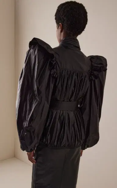 Saint Laurent Balloon-Sleeve Nylon Windbreaker | Thumbnail 4 Saint Laurent Balloon-Sleeve Nylon Windbreaker | Thumbnail 4
