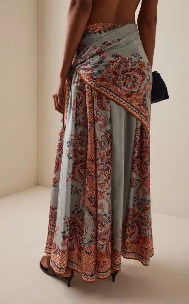 Zimmermann Aster Scarf-Detailed Silk Maxi Skirt | Thumbnail 5 Zimmermann Aster Scarf-Detailed Silk Maxi Skirt | Thumbnail 5