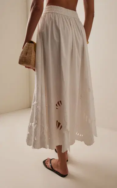 Zimmermann Mahon Embroidered Cotton Midi Skirt | Thumbnail 4 Zimmermann Mahon Embroidered Cotton Midi Skirt | Thumbnail 4