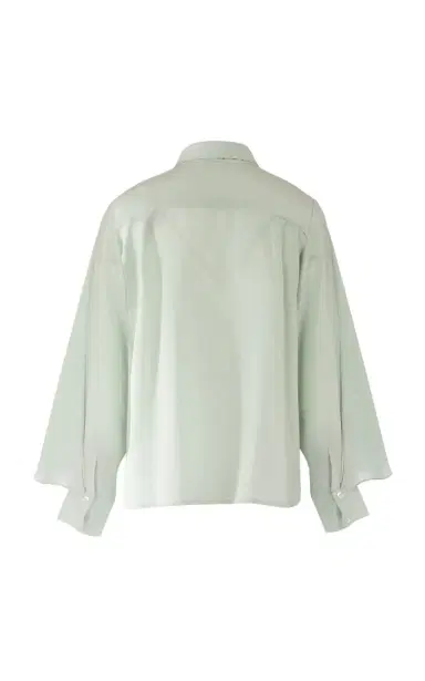 La Fuori Mint Secret Spell Tie-Neck Silk Crepe Top | Thumbnail 5 La Fuori Mint Secret Spell Tie-Neck Silk Crepe Top | Thumbnail 5