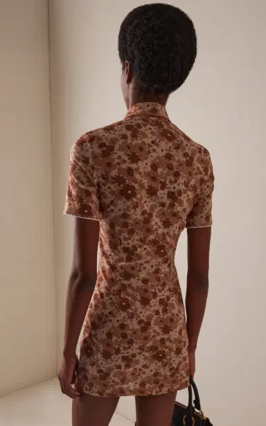 Miu Miu Floral Jersey Mini Dress | Thumbnail 4 Miu Miu Floral Jersey Mini Dress | Thumbnail 4