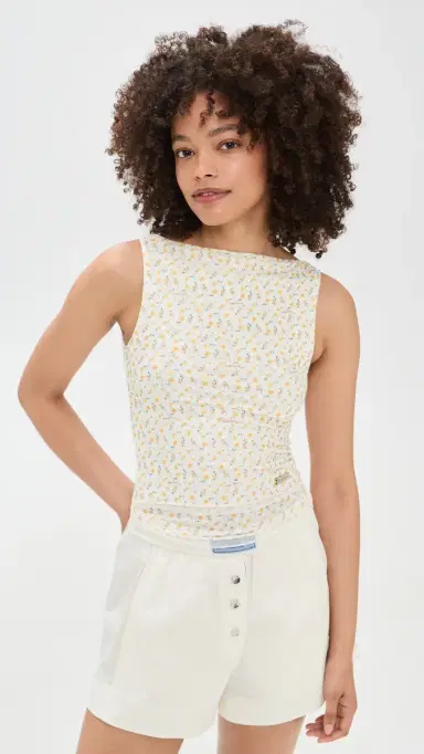 House of Sunny Double Layer Buttercup Mesh Top Butter | Thumbnail 2 House of Sunny Double Layer Buttercup Mesh Top Butter | Thumbnail 2