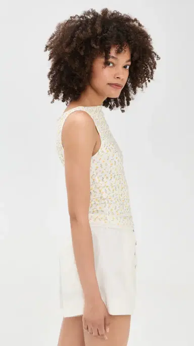 House of Sunny Double Layer Buttercup Mesh Top Butter | Thumbnail 4 House of Sunny Double Layer Buttercup Mesh Top Butter | Thumbnail 4