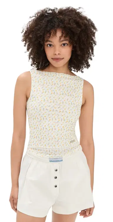 House of Sunny Double Layer Buttercup Mesh Top Butter | Thumbnail 1 House of Sunny Double Layer Buttercup Mesh Top Butter | Thumbnail 1