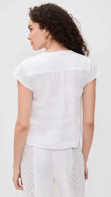 Splendid tella Linen Pintuck Top White | Thumbnail 3 Splendid tella Linen Pintuck Top White | Thumbnail 3