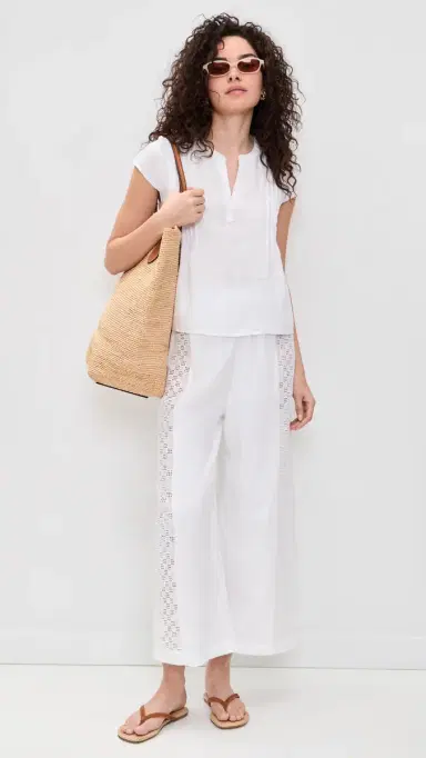 Splendid tella Linen Pintuck Top White | Thumbnail 5 Splendid tella Linen Pintuck Top White | Thumbnail 5
