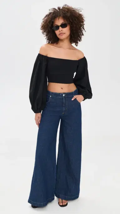 susana monaco Off Shoulder Puff Top Black | Thumbnail 5 susana monaco Off Shoulder Puff Top Black | Thumbnail 5