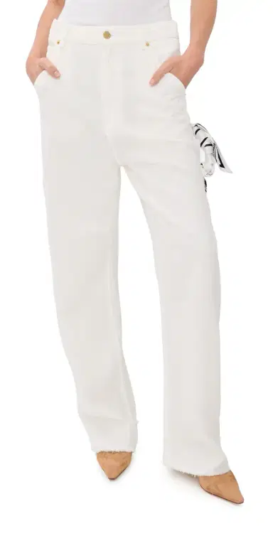 DARKPARK Lisa Scarf Adorned Loose Fit Carpenter Denim Jeans | Thumbnail 1 DARKPARK Lisa Scarf Adorned Loose Fit Carpenter Denim Jeans | Thumbnail 1
