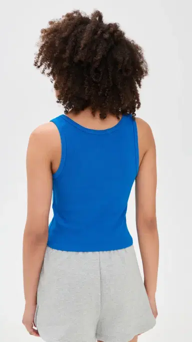 perfectwhitetee Structured Rib Bra Friendly Tank Cobalt | Thumbnail 3 perfectwhitetee Structured Rib Bra Friendly Tank Cobalt | Thumbnail 3
