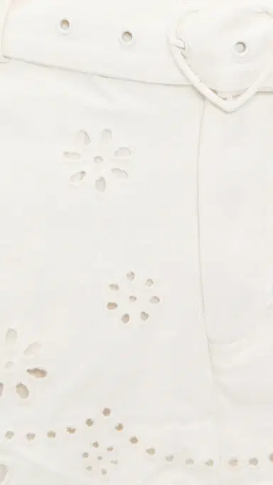 For Love & Lemons Heart Eyelet Denim Skort White | Thumbnail 6 For Love & Lemons Heart Eyelet Denim Skort White | Thumbnail 6