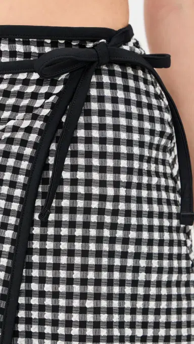 Onia Mini Wrap Skirt Black/White | Thumbnail 6 Onia Mini Wrap Skirt Black/White | Thumbnail 6