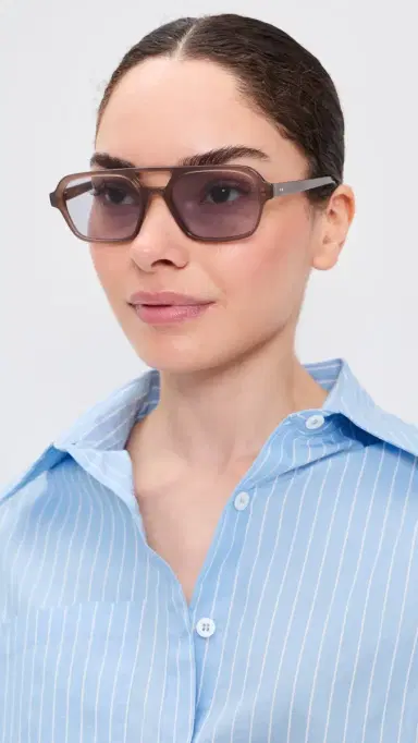 Luv Lou The Dusty Sunglasses Mushroom One Size | Thumbnail 3 Luv Lou The Dusty Sunglasses Mushroom One Size | Thumbnail 3