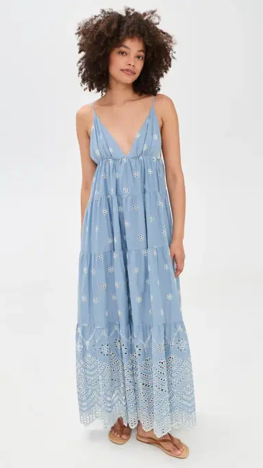 MISA ouka Dress Periwinkle Scallop | Thumbnail 2 MISA ouka Dress Periwinkle Scallop | Thumbnail 2
