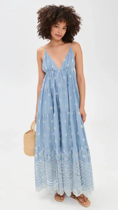 MISA ouka Dress Periwinkle Scallop | Thumbnail 5 MISA ouka Dress Periwinkle Scallop | Thumbnail 5