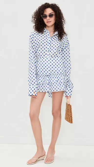 Coniglio Palm Beach Classic Button Down Shirt Pacific Dot One Size | Thumbnail 5 Coniglio Palm Beach Classic Button Down Shirt Pacific Dot One Size | Thumbnail 5