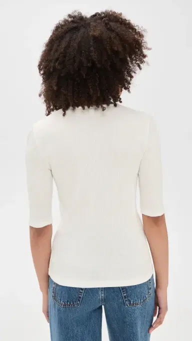 Vince Rib Elbow Sleeve Henley Tee | Thumbnail 3 Vince Rib Elbow Sleeve Henley Tee | Thumbnail 3