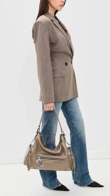 Stella McCartney Dartmoor Shoulder Bag Taupe One Size | Thumbnail 3 Stella McCartney Dartmoor Shoulder Bag Taupe One Size | Thumbnail 3