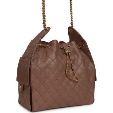 Chanel Chanel Medium 25 Hobo Bag Brown Caviar Antique Gold Hardware | Thumbnail 2 Chanel Chanel Medium 25 Hobo Bag Brown Caviar Antique Gold Hardware | Thumbnail 2