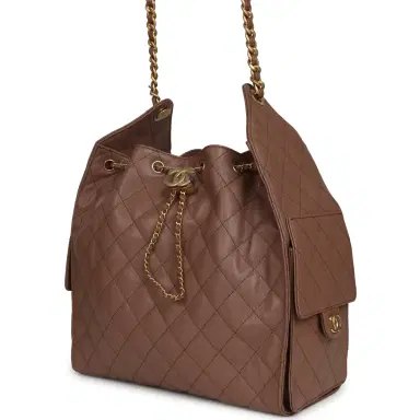 Chanel Chanel Medium 25 Hobo Bag Brown Caviar Antique Gold Hardware | Thumbnail 5 Chanel Chanel Medium 25 Hobo Bag Brown Caviar Antique Gold Hardware | Thumbnail 5