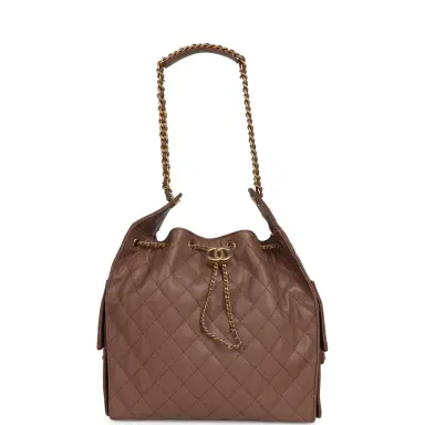 Chanel Chanel Medium 25 Hobo Bag Brown Caviar Antique Gold Hardware | Thumbnail 7 Chanel Chanel Medium 25 Hobo Bag Brown Caviar Antique Gold Hardware | Thumbnail 7