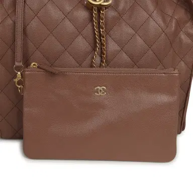 Chanel Chanel Medium 25 Hobo Bag Brown Caviar Antique Gold Hardware | Thumbnail 8 Chanel Chanel Medium 25 Hobo Bag Brown Caviar Antique Gold Hardware | Thumbnail 8