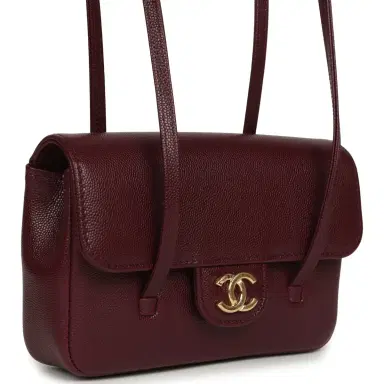 Chanel Chanel Mini Preppy Coco Clutch with Straps Dark Burgundy Shiny Caviar Brushed Gold Hardware | Thumbnail 2 Chanel Chanel Mini Preppy Coco Clutch with Straps Dark Burgundy Shiny Caviar Brushed Gold Hardware | Thumbnail 2