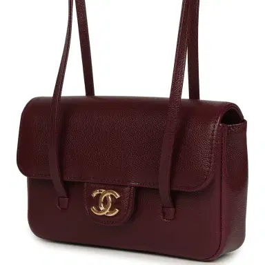 Chanel Chanel Mini Preppy Coco Clutch with Straps Dark Burgundy Shiny Caviar Brushed Gold Hardware | Thumbnail 5 Chanel Chanel Mini Preppy Coco Clutch with Straps Dark Burgundy Shiny Caviar Brushed Gold Hardware | Thumbnail 5
