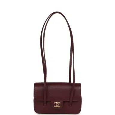 Chanel Chanel Mini Preppy Coco Clutch with Straps Dark Burgundy Shiny Caviar Brushed Gold Hardware | Thumbnail 7 Chanel Chanel Mini Preppy Coco Clutch with Straps Dark Burgundy Shiny Caviar Brushed Gold Hardware | Thumbnail 7