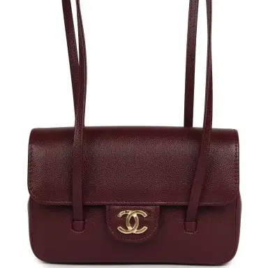 Chanel Chanel Mini Preppy Coco Clutch with Straps Dark Burgundy Shiny Caviar Brushed Gold Hardware | Thumbnail 1 Chanel Chanel Mini Preppy Coco Clutch with Straps Dark Burgundy Shiny Caviar Brushed Gold Hardware | Thumbnail 1