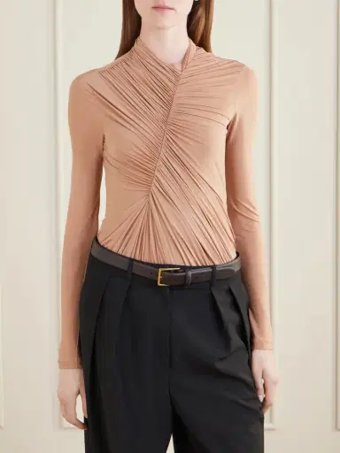 Stella McCartney Draped Crepe-jersey Bodysuit | Thumbnail 3 Stella McCartney Draped Crepe-jersey Bodysuit | Thumbnail 3