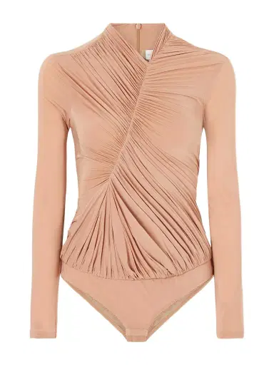 Stella McCartney Draped Crepe-jersey Bodysuit | Thumbnail 1 Stella McCartney Draped Crepe-jersey Bodysuit | Thumbnail 1