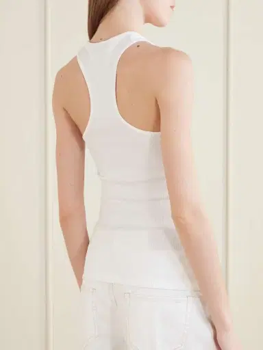 Stella McCartney Hot Fix Crystal-embellished Printed Ribbed Stretch-cotton Tank | Thumbnail 4 Stella McCartney Hot Fix Crystal-embellished Printed Ribbed Stretch-cotton Tank | Thumbnail 4
