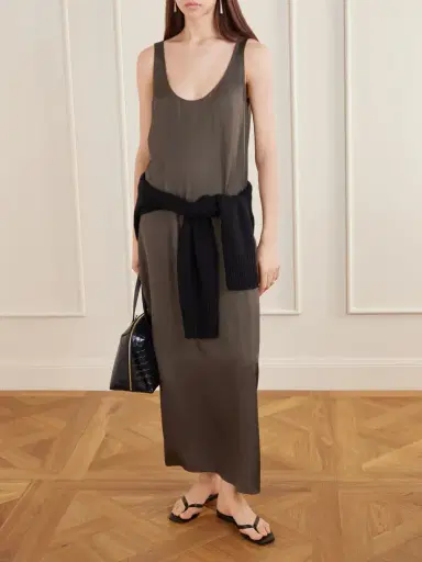 RÓHE Silk-satin Midi Dress | Thumbnail 2 RÓHE Silk-satin Midi Dress | Thumbnail 2