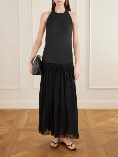 RÓHE Pleated Halter Maxi Dress | Thumbnail 2 RÓHE Pleated Halter Maxi Dress | Thumbnail 2