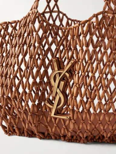 Saint Laurent Icare Beaded Wood Tote | Thumbnail 5 Saint Laurent Icare Beaded Wood Tote | Thumbnail 5