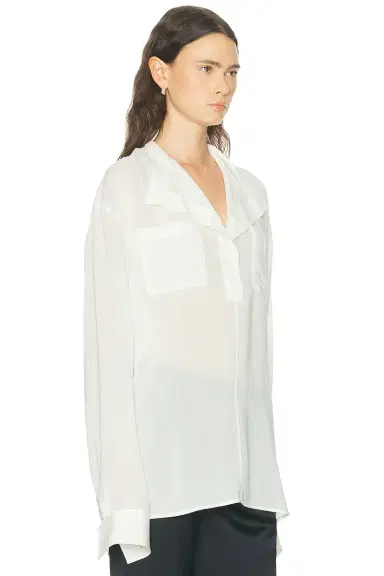 Toteme Overlapping Collar Blouse | Thumbnail 2 Toteme Overlapping Collar Blouse | Thumbnail 2