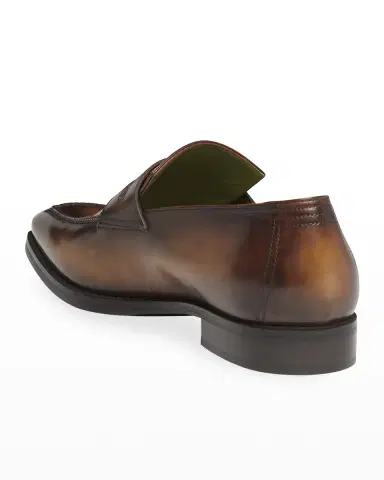 Berluti Andy Leather Loafer, Tobacco | Thumbnail 3 Berluti Andy Leather Loafer, Tobacco | Thumbnail 3