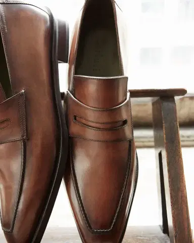 Berluti Andy Leather Loafer, Tobacco | Thumbnail 4 Berluti Andy Leather Loafer, Tobacco | Thumbnail 4